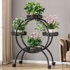 Suporte de Flores Suporte de Armazenamento Interno de Ferro Multicamadas com Rodas de Chão Suporte para Vasos de Flores Verdes Suporte de Flores para Sala de Estar Doméstica Varanda