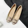 Nuevos Zapatos de Mujer 2025 con Aumento Oculto de Altura, Elegantes Zapatos de Mujer de Estilo Francés con Punta Cuadrada y Hebilla Cuadrada, Tacones Altos