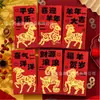 Al por mayor transfronterizo sobres rojos del Año de la Oveja nuevos sobres zodiacales con estampado en caliente sobres de dinero de la suerte de dibujos animados bolsas de sobres rojos de Año Nuevo personalizadas