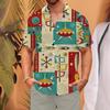 Nova camisa masculina de manga curta estampada em 3D transfronteiriça, solta, para festa, DIY para figura