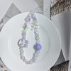 Dulce Lazo de Malla Cadena de Cuentas Nube Cordón Corto para Teléfono Móvil Cadena de Cuentas de Resina Creativa Flor Accesorios para Carcasa/Bolso de Teléfono Móvil