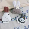 Novo Tecido Estilo Coreano Boneca Coelho Fofa Broche Pingente Chaveiro DIY Acessórios de Decoração para Roupas, Chapéus, Sapatos e Meias