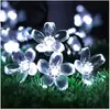 Luces Solares de Flor de Cerezo para Exteriores, Impermeables, Decoración para Jardín, Balcón, Festival, Boda, Luces de Flores para Ambiente