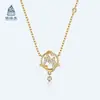 Pingente de Prata Esterlina S925 Colar de Letras da Moda Joias de Cristal Zircônia Fábrica Direta Atacado Dropshipping