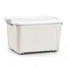 Caja de almacenamiento grande para ropa, con tapa, engrosada y duradera, forma rectangular, adecuada para almacenar agua, criar peces y como cubo de plástico cuadrado o contenedor de agua.
