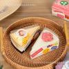 Pastel de mousse triangular Taza tiramisú fruta salvado de arroz yogur postre taza desechable punto occidental caja de embalaje