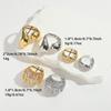 Anillo de apertura con diseño de circonitas de lujo y luz transfronteriza para mujer, anillo de gota de agua con viento frío y amor.
