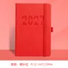 Planeador transfronterizo en stock 2027, agenda en inglés, libro de registro de eficiencia laboral, libro de calendario anual, libro encuadernado con correa, venta al por mayor