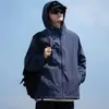 Jaqueta corta-vento para atividades ao ar livre, roupa com proteção solar para homens e mulheres, jaqueta fina de verão solta com capuz, top versátil casual de alta qualidade