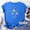 Verano 2023 nuevo top de manga corta camiseta con estampado de color serie Día de la Madre top de manga corta T