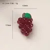 Acessórios de resina DIY de desenho animado: pequeno mangostão 3D, uva, presilhas de cabelo com cola em creme, fivelas de sapato, chaveiros, pingentes