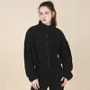 Nueva Sudadera Cálida de Terciopelo para Otoño e Invierno con Ajuste de Cordón, Chaqueta Deportiva Gruesa Cortavientos, Top Exterior de Fitness para Mujer