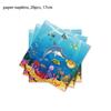Tiburón azul bebé temática de delfín oceánico suministros para fiesta de cumpleaños infantil plato de papel vaso de papel servilleta decoración pancarta