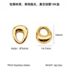 Anillo de Acero Inoxidable Corazón Estrella de Cinco Puntas Separadores Chapado al Vacío Oro de 18K Corte Estéreo Geométrico Acero de Titanio Joyería DIY