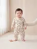 Ropa para bebé para otoño e invierno, mameluco de una pieza de algodón puro, ropa interior Clase A, pijama para recién nacidos, mameluco de manga larga para niños y niñas