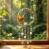 Atrapasol de Cristal con Campana de Grava Arcoíris Decoración para Habitación Balcón Atrapasol Atrapasueños Adorno Colgante Regalo