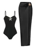 Traje de Baño para Mujer 2026 Estilo Europeo y Americano Enterizo Retro Comercio Exterior Ropa de Baño Kahk Bikini Conjunto de Dos Piezas