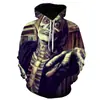 Moletom com Capuz Halloween Terror Abóbora Moda Estampa Digital 3D Moletom Hoodie cos