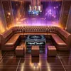 Sofá Personalizado para Bar KTV, Boate, Sala de Festa em Villa, Sofá para Sala de Karaokê, Cabine em Forma de U para Lounge Bar, Mesa de Centro