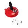 Gancho de Ventosa de Vacío - Extra Grande de 13 cm Gancho de Succión Fuerte con 2 Ganchos en S, Fácil Operación de un Solo Botón, Sin Taladrar - Montaje en Pared Resistente para Vidrio, Azulejo, Baño, Cocina, Ventana