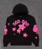 Sudadera con capucha de forro polar grueso de peso pesado 450 g, original de ultramar, para hombre, con estampado de espuma de Araña Sp5Der