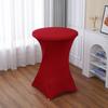 Cubierta elástica redonda para mesa de cóctel, venta al por mayor de fábrica, para bodas, actividades al aire libre, decorativa, con base de disco de cuatro pies, cubierta para barra