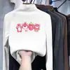 Y2334# camiseta de veludo com gola semialta para meninas, blusa de base, outono e inverno, nova roupa infantil, camiseta curinga de manga longa para meninas, moda