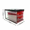 Caja de filtro de fondo para acuario DIY, caja de separación seca y húmeda para filtros de montaje superior, caja de filtro para filtros de goteo, caja de ducha de lluvia de doble capa