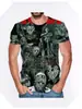 Película de Terror Asesino Jason Voorhees Deportivo Casual Gráfico Impreso en 3D Cuello Redondo Camiseta de Manga Corta para Hombre