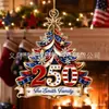 Adorno Navideño de Acrílico Tema Patriotismo 2026 250 Aniversario de la Fundación de los Estados Unidos Regalo Navideño