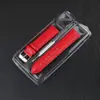 Caja de Accesorios para Correa de Reloj con Borde Cosido Patrón de Aguja 10mm 12mm 20mm 22mm 24mm Verde Rojo Rosa