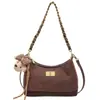 Bolso de hombro retro de terciopelo para mujer, nuevo, moderno, gran capacidad, otoño, bajo el brazo, gamuza, exquisito, de mano, simple, cruzado, 2026