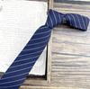 Corbata Gris y Negra para Hombre, Corbata de Algodón de Alta Gama Estilo Coreano Atada a Mano de Color Sólido Rayada para Mujer, Corbata Casual Estilo Británico Universitario sin Corbata