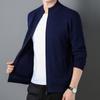 Jaqueta de Caxemira Outono e Inverno Nova Chegada Camisa com Zíper Total Abertura Masculina Manga Longa Engrossada Lã Merino Superfina 100% Gola Alta