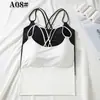 Nuevo Chaleco de Tirantes de Seda Helada de Verano Combinable con Almohadilla en el Pecho Color Básico Estilo Coreano Simple Casual Ropa Interior Básica sin Costuras