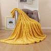 Cobertor de Veludo Tafetá Jacquard 3D de Camada Única Transfronteiriço Linho Acolchoado Cor Morandi Cobertor para Quatro Estações Cobertor de Cama para Casa