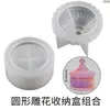 Molde de Resina DIY Papoula Padrão de Pedra Preciosa Caixa de Armazenamento Empilhável Molde de Silicone Suprimento Exclusivo Transfronteiriço Molde Sem Ferramentas