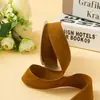 Fita de Veludo de Pele de Veado Cor Pura Borda Prensada Dupla Face 2,5cm Acessórios de Cabelo DIY Feitos à Mão Acessórios para Chapéu Laço para Sapato e Chapéu Fita