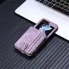 Funda Exterior Adecuada para Teléfono Samsung Zflip8 con Ranura para Tarjeta y Porta Tarjetas con Cremallera, Funda Protectora Galaxy Zflip7, Anti-Huellas Dactilares