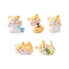Paisagem em miniatura, filhote de Shiba Inu criativo e adorável, acessórios de decoração DIY, pequenas figuras fofas para carros ou mesas