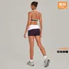 Conjunto de yoga transfronterizo con cuello halter, pliegues invisibles, realce de glúteos, cintura plegable y colores contrastantes, conjunto deportivo de dos piezas 4583+2600
