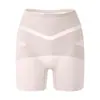Shorts Modeladores de Seda Gelada de Cintura Alta para Controle da Barriga Feminino, Sem Costura, Não Enrola, Virilha Antibacteriana, Estilo Fino, Shorts de Segurança Anti-Exposição