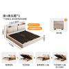 Cama de Caja Atmosférica de Alta Gama Tong Yute Cama Moderna Simple de Bolsa Suave con Almacenamiento de Cajones Cama Doble de Cuero para Apartamento Pequeño