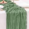 Banderola de Mesa de Hilo de Bali Arrugado Transfronterizo Color Sólido Banderola de Mesa Retorcida Mantel Decoración de Boda Fiesta Banderola de Mesa Plegada