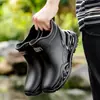 Botas de Lluvia Cortas para Hombre de Venta Caliente Transfronteriza, Zapatos de Agua Antideslizantes, Impermeables, para Pesca al Aire Libre, Trabajo al Aire Libre, Zapatos de Goma Cortos con Felpa