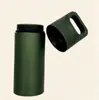 Cabo de Liga de Alumínio Recipiente à Prova d'Água com Logotipo Personalizado, Recipiente Selado de Armazenamento para Exterior Verde Militar, Armazenamento de Metal à Prova de Umidade para Camping