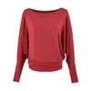 Blusa gris de hombros descubiertos para mujer, camiseta de manga larga ligera de Lyocell para el verano con protección solar, estilo relajado para otoño