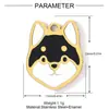 Pingente DIY Fofo Boneco de Neve Cachorrinho Aço Inoxidável Feminino Árvore de Natal Meteoro Arco-Íris Colar Titânio Aço Joia Pingente