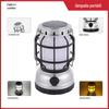 1990T Lâmpada Portátil Ao Ar Livre Recarregável Solar Led Lâmpada de Acampamento Casa Lâmpada de Cavalo de Emergência Botão de Lâmpada de Chama Escurecimento