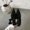 970-5~Sandalias de Tacón Alto Estilo Francés de Punta Cerrada para Mujer, Modelo Nuevo 2026, Punta Aguda, Zapatos sin Talón